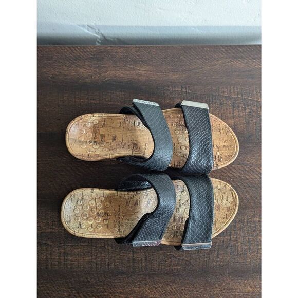 Vionic Women's Pepper Black Adjustable Wedge Slide Sandal - Size 6 - Picture 5 of 8